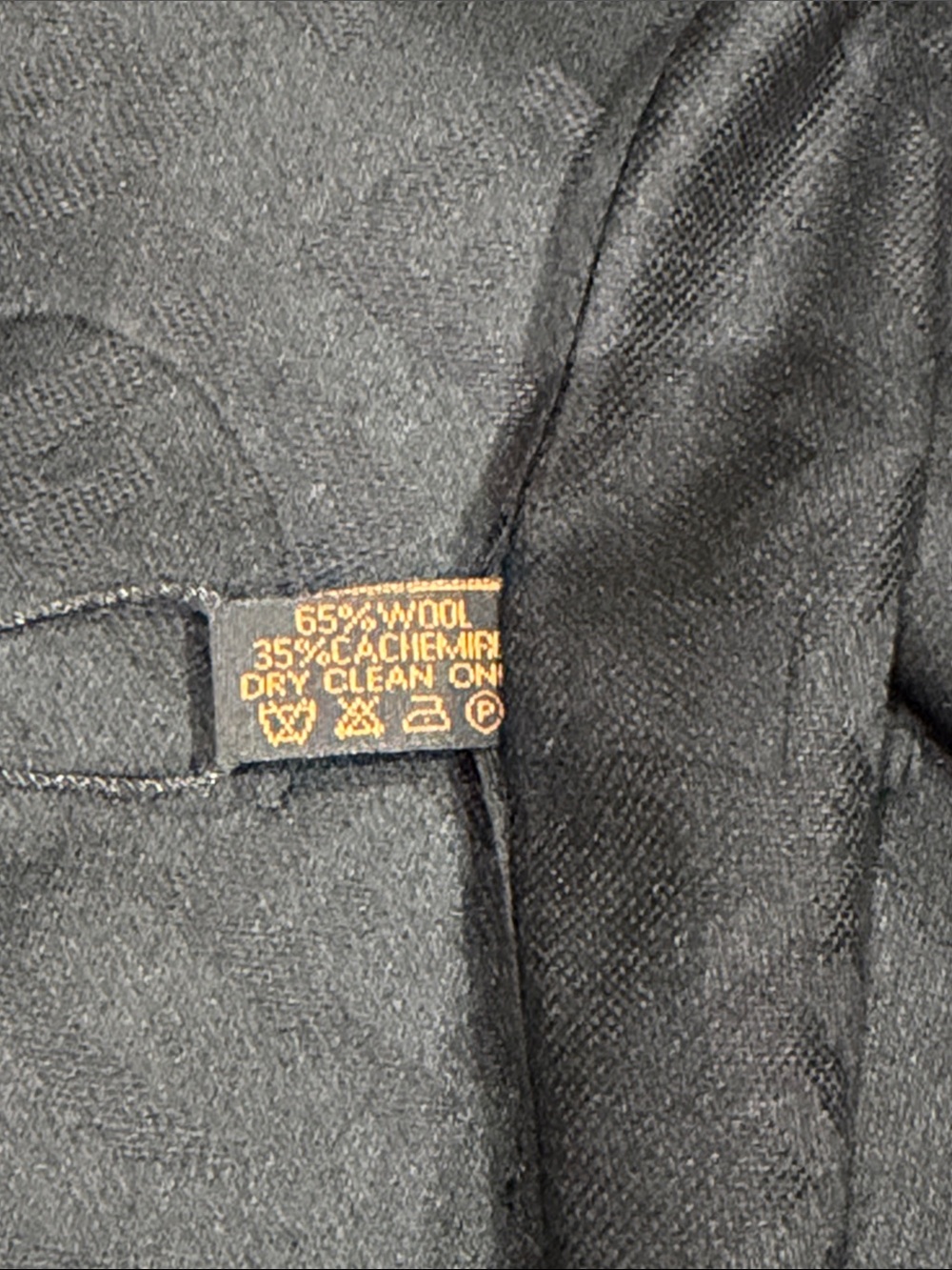 Fendi Black Monogram Scarf - Picture 3 of 3